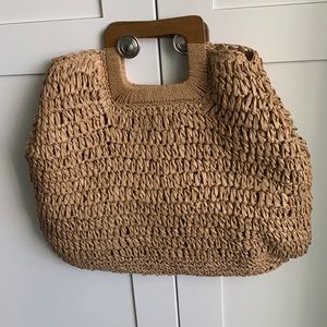 NWOT Raffia bag